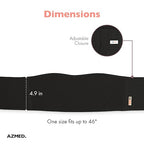 AZMED Maternity Belt Back Support - Adjustable Abdominal Binder for Pregnancy - Belly Band for Pelvic, Waist & Lower Back Comfort - Fits Up to 46 Inches - Black