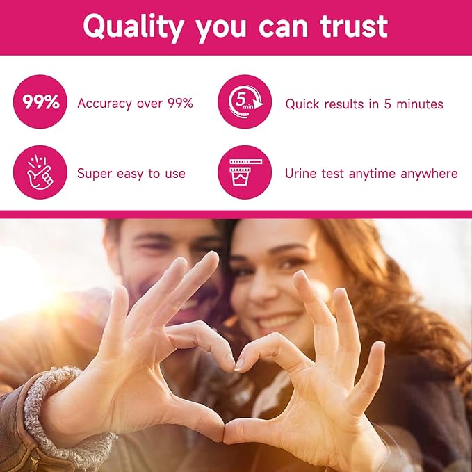 Ovulation Test Strips and Pregnancy Test Strips Kit, Ovulation Strips Fertility Test for Women, 30 LH Test + 10 HCG Test, Ovulation Predictor Kit for Home