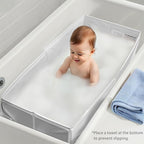 Bella’s Friends Baby Collapsible Bathtub, Travel Bath Tub for Baby, Foldable and Portable, Easy Storage, Reinforced Structure, Lightweight, Travel Essentials for 6M-3Y Infant Toddler, Gray