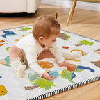 Baby Play Mat 71" X 79" Large Baby Floor Play Mat One-Piece Baby Crawling Mat Non-Slip Cushioned Baby Floor Mat, Activity Playmats for Infants, Babies, Toddlers (71x79, Dinosaur)