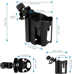 Accmor Stroller Cup Holder with Phone Holder, Universal Cup Holder, Bike Cup Holder, 360° Rotatable Large Caliber Drinks Holder for Stroller, Bike, Wheelchair, Walker