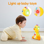 Baby Musical Duck Toy Dancing Crawling Tummy Time, Light Up Infant Toys 0-3-6 6-12 12-18 Months Gifts for 1 2 Year Old Boys Girls Baby Learning Development Toddler Toys Age 0-2