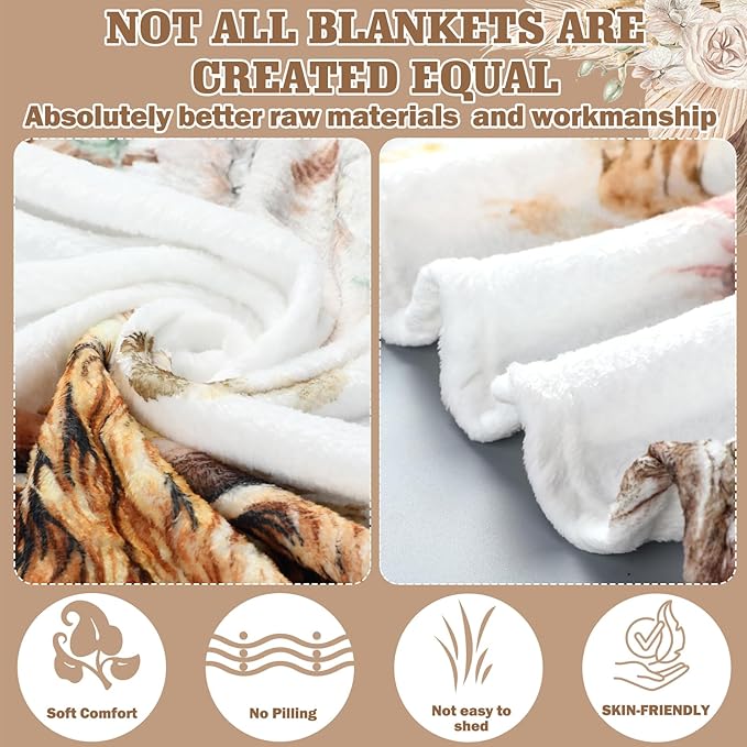 Boho Floral Baby Monthly Milestone Blanket Neutral Bohemian Photo Prop Blanket Personalized Highland Cow Baby Present Pampas Grass Ideas for Newborn Nursery Decor (Brown, Highland Cow)