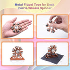Desk-Fidget-Toys for Ferris-Wheels-Spinner: 4mins Kinetic-Metal-Spinner, Cool-Gadgets-Stuff for Kid Children Teen Adult EDC-Toy, ADHD Tools Stress Relief for Office Home School Men Woman Christmas