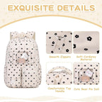 Corduroy Backpack Kids Backpack for Girls School Bags for Middle School Students Book Bag for Elementary Primary Kawaii Ita Backpack, Flower