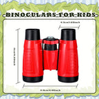Libima 24 Pcs Binoculars for Kids Educational Compact Kids Binoculars with Neck String Toddler Telescope for Boys Girls Learning Bird Watching Camping Hiking Travel Safaris Birthday Gifts(Red)