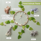 Baby Mobile for Crib Safari Nursery Mobile Handmade Jungle Baby Mobile Woodland Nursery Decor Forest Animals Crib Accessories with Lion Elephant Zebra Giraffe