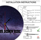 Generic Custom Wall Clock Personalized Clocks with Photo Text Logo That PVC Customized Round Silent Clock for Living Room Creative, 10inch-25cm