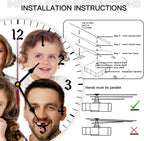 Generic Custom Wall Clock Personalized Clocks with Photo Text Logo Customize Gifts for Kitchen Bathroom Home Family Friends Gifts, 10inch-25cm