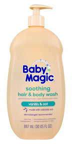 Baby Magic Soothing Hair & Body Wash, Vanilla & Oat, 30 Fl Oz