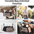 Momcozy Universal Stroller Organizer with Insulated Cup Holder Detachable Phone Bag & Shoulder Strap, Fits for Stroller like Uppababy, Baby Jogger, Britax, BOB, Umbrella and Pet Stroller