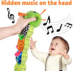 LIGHTDESIRE Baby Toys Musical Caterpillar,Infant Stuffed Animal Toy with Crinkle and Rattles,Soft Sensory Toys with Textures for Tummy Time Newborn Boys Girls 0 3 6 12 Months(Green)