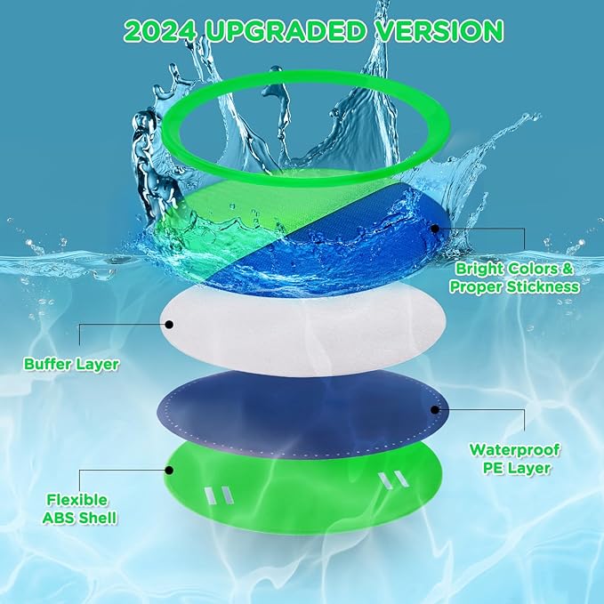 Ayeboovi Toss and Catch Ball Game Outdoor Beach Pool Toys for Kids Games 6 Paddle 3 Balls Pool Beach Lawn Yard Games 3 4 5 6 7 8+ Year Old Toddler Boys Girls Birthday Gift