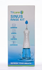 Nasal Irrigation System by Tilcare - Perfect Nasal Rinse Machine for Sinus & Allergy Relief - Electric Neti Pot for Nasal Irrigation to Cleanse Your Stuffy Nose - Comes with a Towel and 30 Salt Packs