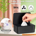 Baby Wipes Dispenser, Wipe Holder for Baby & Adult,Keeps Wet Tissue Fresh, Non-Slip Wipes Case, Flushable Wipe Container with Sealing Design Lid