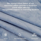 Chilling Home Pregnancy Pillows - U Shaped Maternity Pillow for Pregnant Women with Velvet Removable Cover - 55 inch Pregnancy Pillows for Sleeping - Body Pillows for Adults Full Support - Grey