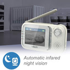 VTech VM321 Video Baby Monitor with Automatic Infrared Night Vision, Adjustable Camera, Zoom, 5 Soothing Lullabies & 1,000 Feet of Range