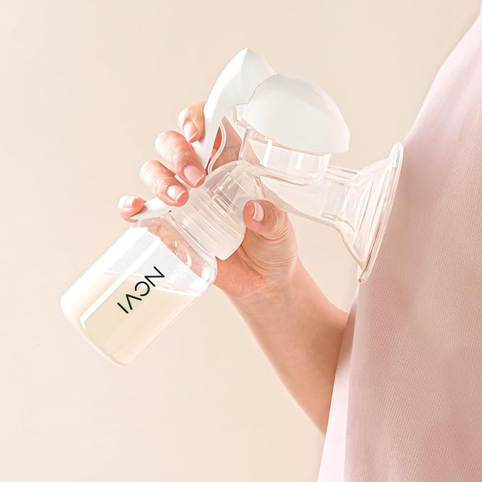 NCVI Manual Breast Pump for Breastfeeding Small Nipple, 20mm Silicone Soft Flange Single Hand Held Pump Breast Milk 4oz, BPA-Free with Two Kinds of Suction Adjusted Suitable for 17/18/19/20mm Nipples