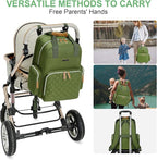 Diaper Bag Backpack with Changing Station, Baby Diaper Bag Organizer for Moms Dads Large Baby Changing Bags