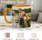Custom Photo & Text Mug Add Personalized Text, Upload Your Image Personalized 11.5oz Mug Choose From Various Designs The Suitable Gift for Parents (C04 SIX PHPTO)