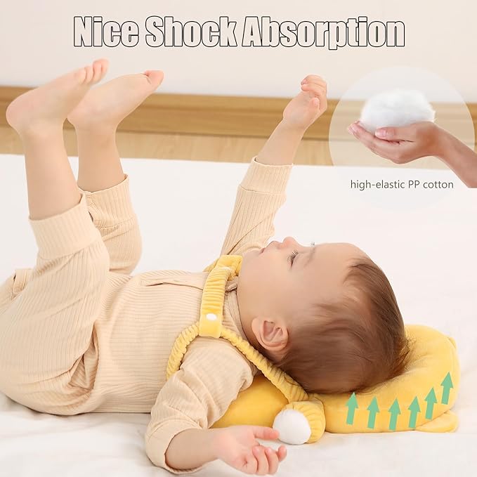 Feidoog Baby Head Protector Cushion Backpack with 3 Knee Pads for Walking & Crawling,Tiger