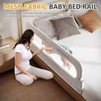 Foldable Toddler Bed Rails - Kids Guard Bumper for Crib Safe Bed Side Rail for Twin Queen King Full Size Beds (59inch)