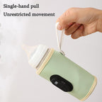 Baby Bottle Warmer,Keep Milk Warm Only (Does Not Heat) 20-Temperature Digital USB Portable Warming Sleeve,Portable Thermo Cover with Digital Display & 20 Temp Settings (Green)