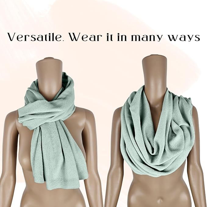 Peekaboo Nursing Cover Up for Breastfeeding - Breathable Knit - Soft Organic Cotton & Cashmere Breast Feeding Poncho for Women - Privacy Feature - Includes Mesh Laundry Bag (Sage)