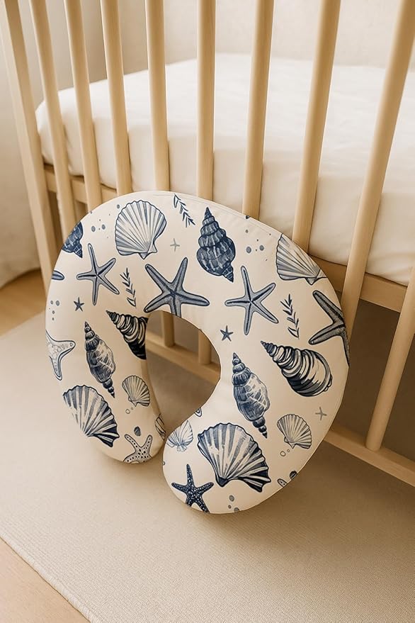 Nursing Pillow Covers 2 Pack, Breastfeeding Pillow Slipcovers Soft and Stretchy, Nursing Covers for Baby Girls Boys Newborn