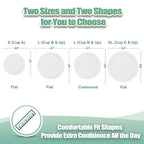 wegreeco Nursing Breast Pads (14 Pack) + Laundry Bag & Travel Storage Bag, 4.7 inch Option - Washable & Reusable Breastfeeding Nursing Pads (White, Plain Shape)