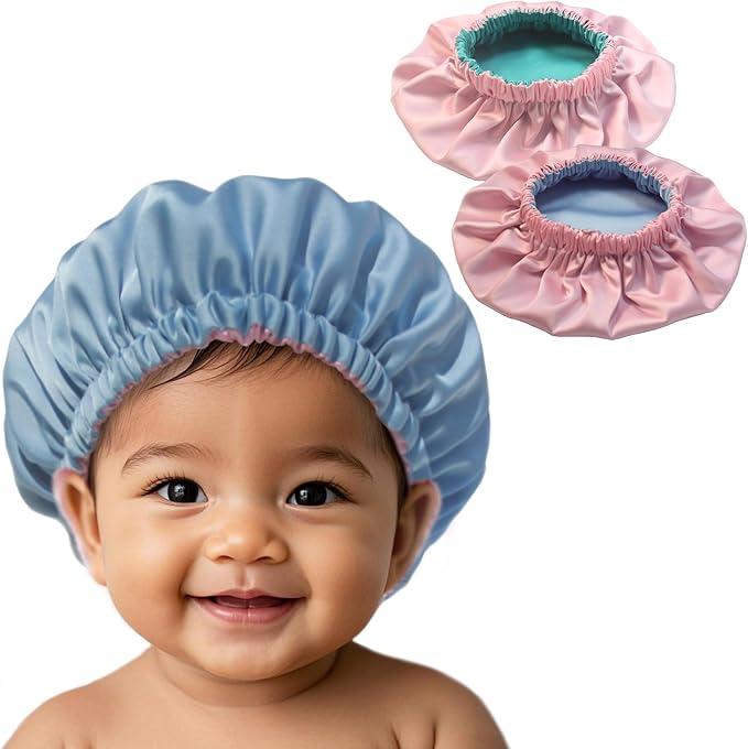 AKISS Baby Infant Newborn Toddler Satin Silk Hair Bonnet Cap for Sleeping 0-3 0-6 3-6 6-12 Months 1-2 1-3 Years
