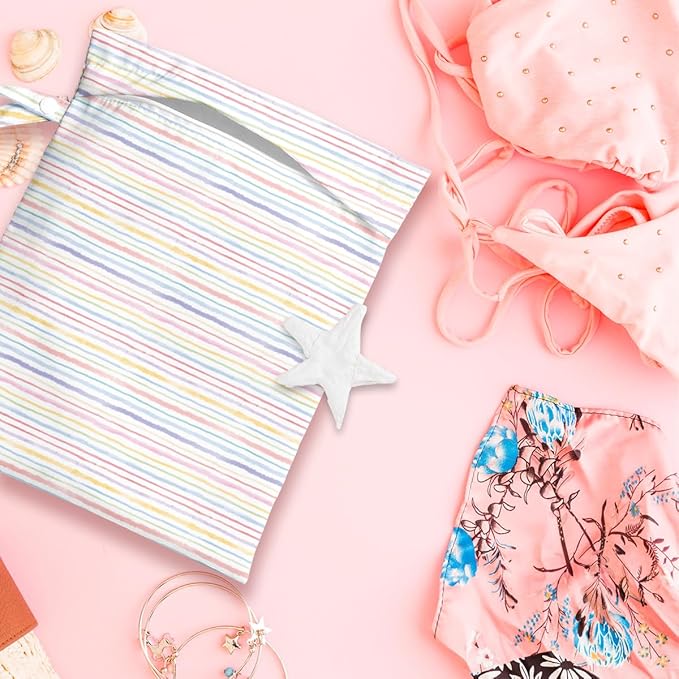 Wet Bag, Wet Dry Bag, Wet Bag for Swimsuit, Travel, Beach, Pool, Diapers, Dirty Yoga Gym Clothes, Makeup Bag, Waterproof Tropical Palm Leaves Decor Jungle Palm Leaf Favors