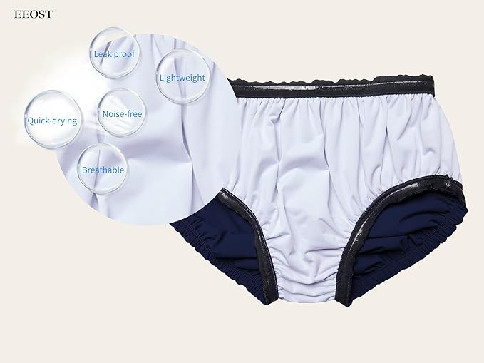 Youth Special Needs Reusable Swim Diapers Swimwear for Incontinence Cloth Diaper Covers Waterproof,Leakproof, Unisex (10-12T, Navy)