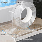 Clear Edge Protector Strip Sharp Edge Wrap Cover Tape,1.18 in x 13.12 FT,Self Adhesive Protective Bumper Guards for Cabinet Door Desk Glass Table Bed Furniture,Kitchen Countertop,Waterproof