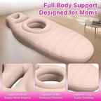 Inflatable Pregnancy Pillow with Belly & Head Hole – Full Body Maternity Airbed for Stomach Sleeping, Back Pain & SPD Relief – Comfortable, Portable & Includes Electric Pump Gray