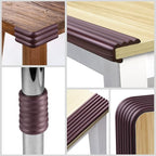 Baby Proofing Edge Corner Protector, 16.4 ft Edge Guards Padding with 3M Adhesive, Extra-Wide Soft Rubber Foam Padding, Furniture,Sharp Edge Safety Corner Edge Bumper Guard-Brown