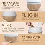 SALKING Essential Oil Diffuser, 100ml Small Aromatherapy Diffuser with Auto Shut-Off Function, Ultrasonic Diffusers for Essential Oils, Cool Mist Humidifier with Warm White Lights, for Office Home