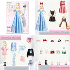 Magnetic Dress Up Paper Dolls for Girls Ages 4-7, Pretty Princess Game Paper Dolls Dress Up Toys, Creating Imaginative Birthday Gifts