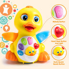 JOYIN Baby Toys Duck, Infant Dancing Crawling Musical Toys 18+ Months, Tummy Time Light Up Learning Duck with Music & Lights, Baby Easter Basket Stuffers Gifts