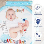 Baby Play Mat, 4-in-1 Baby Play Gym Tummy Time Mat with Ball Pit and 5 Detachable Toys for Newborn to Develop Sensory Exploration and Motor Skill 0-6-12 Months