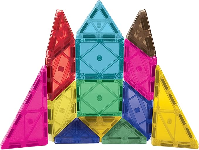 CreateOn Crayola Limited Edition Retro PIP Magnetic Tiles Set, Building Set for Kids, STEM Toys for Boys and Girls Ages 3 and Up, 14-Piece Set