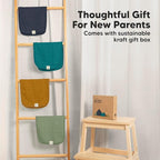 5-Pack Cotton Muslin Burp Cloths Baby Girls, Boys - Soft & Absorbent Spit Up Burp Rags, Large Muslin Towel, Cotton Wash Cloths for Babies, Newborn, Infant, No Shrink, Durable, Neutral (Eclipse)