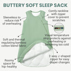 Baby Bamboo Sleep Sack, 70% Rayon Made from Bamboo 30% Cotton 1.0 TOG Infant Wearable Blanket