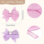 CÉLLOT 50PCS 2inch Baby Hair Clips - Fully Lined Tiny Baby Hair Bows Alligator Clips for Girls Infants Toddlers 25 Colors in Pairs