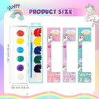 12 Pcs Unicorn Style Watercolor Painting Set 8 Washable Colors With Brush Watercolor Painting Set Gift Party Supplies Back To School Party Gift Exchange