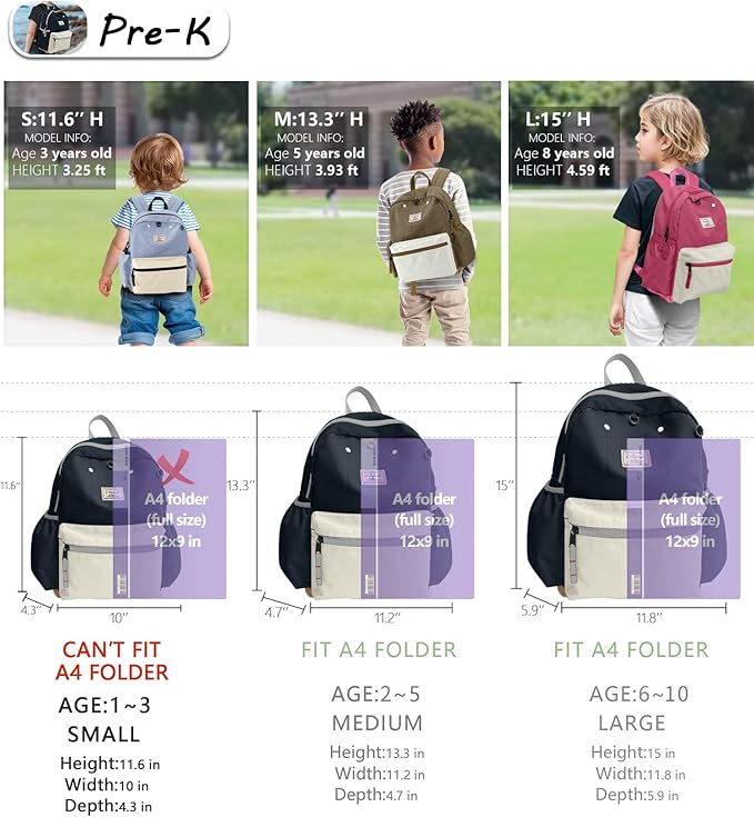 Toddler Backpack for Toddlers 1-2: Baby kids Backpack for daycare Boys Girls Not fit Folder