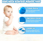 100-Pack of Premium Nasal Aspirator Hygiene Sponges, Replacement for Nosefrida Nasal Aspirator Filters, BPA, Phthalate & Latex-Free (100 Count +Tweezer)