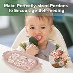 Haakaa Baby Popsicle Mold - Baby Food Maker & Breastmilk Teething Freezer Tray - BPA Free Silicone-Pink