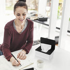 NOVWANG Wipes Dispenser, Baby Wipe Holder, Keeps Wipes Fresh, Refillable Wipe Container Baby Wipes Case for Bathroom Wipes Pouch Case, Black-White