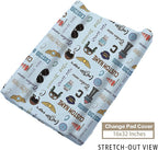 Personalized Baby Crib Bedding Set, Custom Name Blue Glider Theme Nursery Bedding Set 3 Pcs, Baby Blanket Fitted Crib Sheet Changing Pad Cover, Personalized Nursery Decor Gift for Newborns Boys